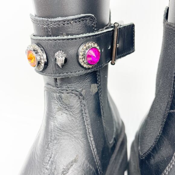 Kurt Geiger Women's Sawyer Embellished Leather Chelsea Boots Black EU 36 US 6 - Picture 10 of 12